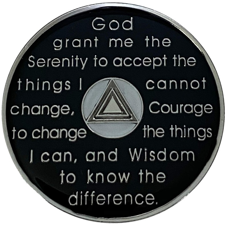 Simply Minimal AA 60 Days Silver Color Plated Coin, Alcoholics