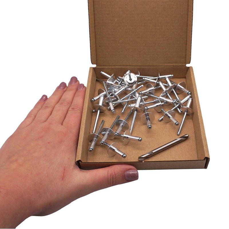 SKIR'CO (Pack of 30) Large Flange Aluminium Blind Rivets 4.8