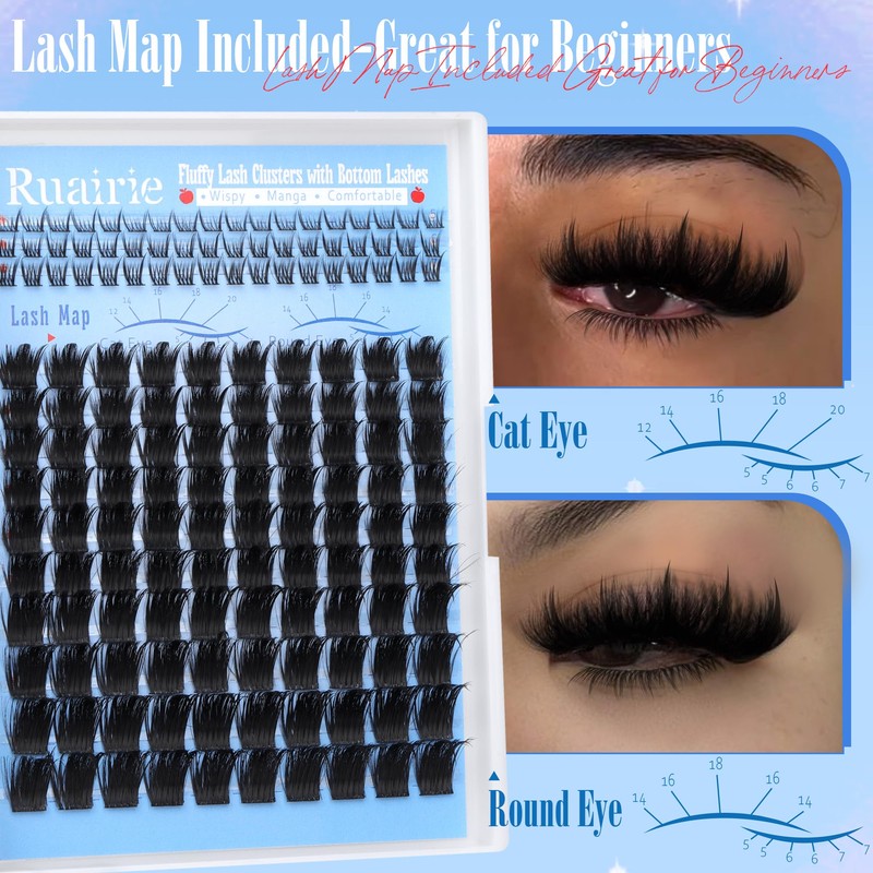 Manga Lash Clusters Volume Eyelash Clusters with Spiky