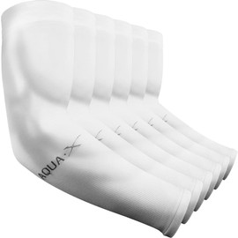 beister Arm Cover, UV Gloves, Arm Cover, Cooling Arm Guard, Unisex, Sun Protection, Sports, Cycling, Tattoo Cover, UV Protection, Breathable, Quick Drying, Cool Sensation, Cool Touch, 6 Pairs (White)