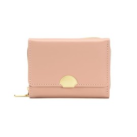 RNIEGA Women's Purse, Women's Small PU Leather, Purse Women's RFID Blocking, Purse with Zip and Multiple Card Slots, 03pink., Minimalist