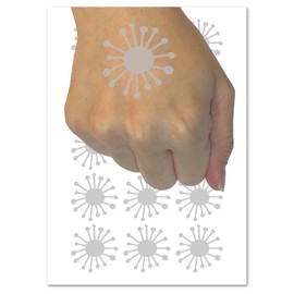 Dandelion Doodle Temporary Tattoo Water Resistant Fake Body Art Set Collection - 54 1" Tattoos (1 Sheet)