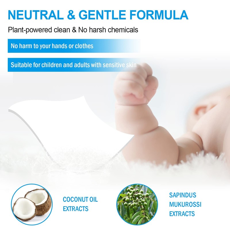 Binbata Laundry Detergent Sheets, Up To 128 Loads Hypoallergenic Eco-Friendly