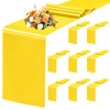 8 Pack Yellow Table Runner 12 x 72 Inch Satin