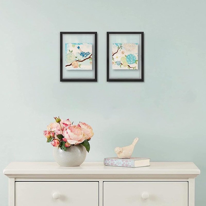 Frametory, 5x7 Floating Picture Frame - Metal Photo Frame -
