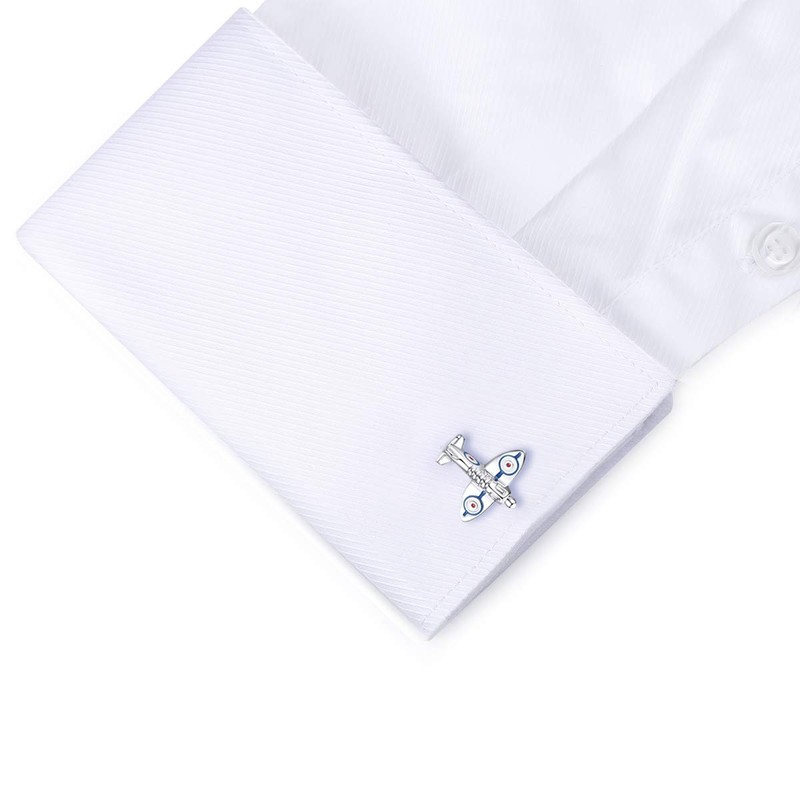 Honey Bear Men Airplane Shape Cufflinks Stainless Steel Cufflinks 1