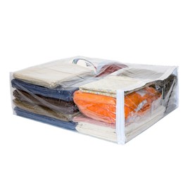 Clear Vinyl Zippered Storage Bags 20 x 23 x 8 Inch 10-Pack
