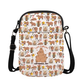 MBMSO Capybara Crossbody Bag Capybara Lover Gifts Funny Capybara Themed Gifts for Rodent Lovers Capybara Mom Crossbody Purse, Capybara Cb, Small Crossbody Sling Bag