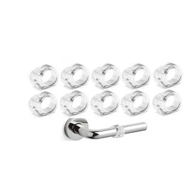 HKB Door Handle Buffer - Pack of 10 Transparent Door Stop Latch - Door Handle Buffer - Door Handle Stopper - Door Handle Protector - Easy and Quick to Install to Protect Against Damage to Wall and