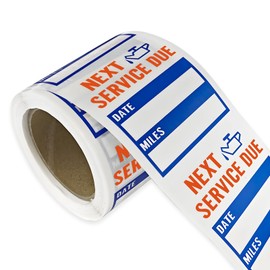 200PCS Oil Change Stickers for Windshield，2x2 Inch Transparent BOPP Labels, Easy to Write & Remove, Clear Next Service Due Labels for Car Auto Vehicle Window,Auto Service Shops