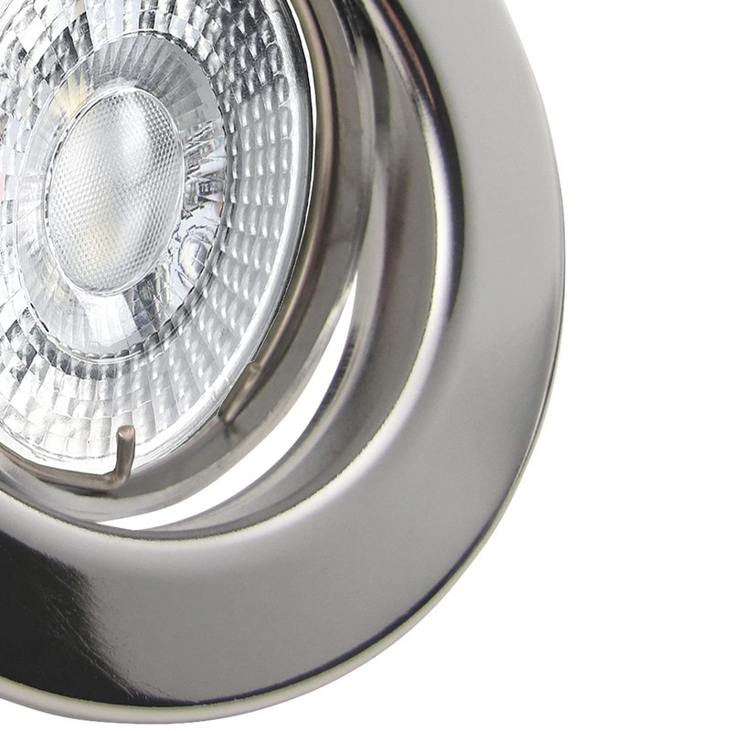 trendlights24 Decora LED Einbaustrahler 230V Chrom rund 3-Stufen dimmbar extra