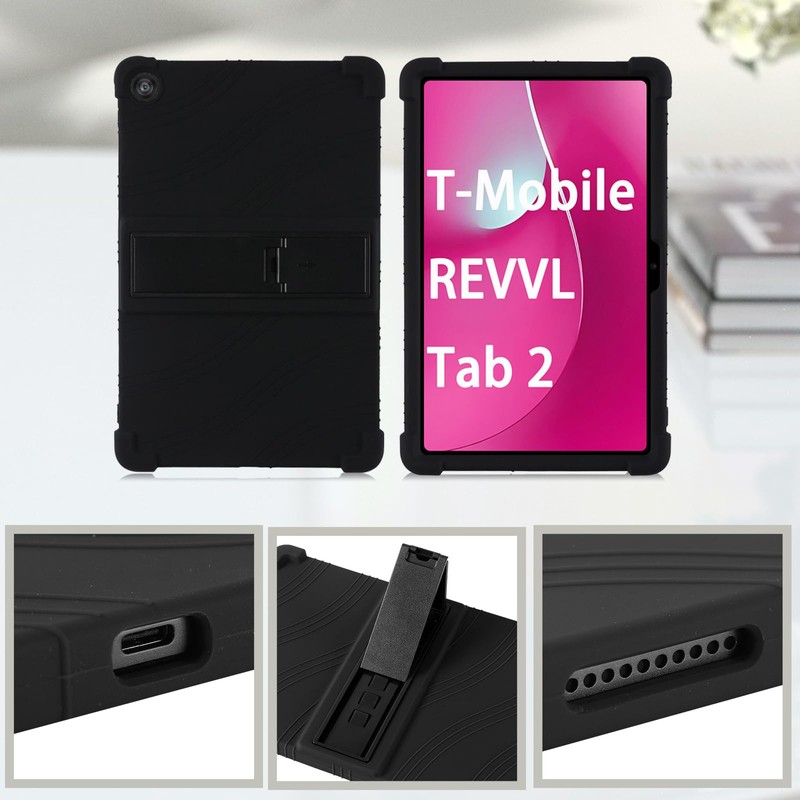 Kwamaz for Revvl Tab 2 Case (2025), Kids Soft Silicone