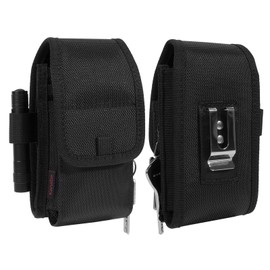 KENOBE E Multitool Case, Holster with Multiple Pockets Compatible with Leatherman Wave Plus Wingman Surge Rebar Rev, Small Tool Bag with Belt Clip, EDC Bag for Camping Hiking, Black