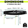 VeloChampion Triathlon Gel Holder Running Belt, Black, S/M