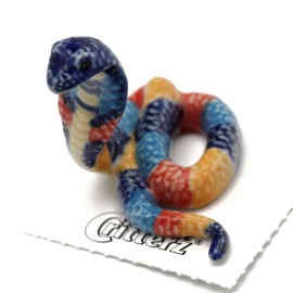 Little Critterz Snake - Egyptian Cobra "Wadjyet" - miniature porcelain figurine