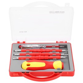 Screwdriver Set, Magnetic Head Insulated Slotted Cross Specially Moulded Electrician Repair Tools, Suitable for Circuit Breakers, Electronic Devices, Screwdriver Set