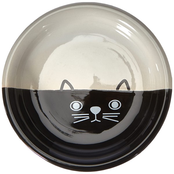 Nobby Face Ceramic Cat Milk Bowl, Diameter 14 x 2