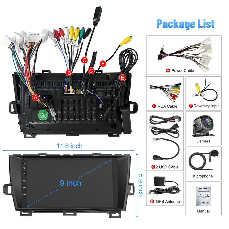 (4G RAM+64G ROM) Car Radio for Toyota Prius 2010-2015,9 Inch