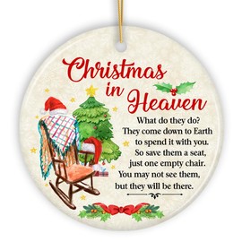 Christmas in Heaven Memorial Ornament, Gentle Reminder of Loved Ones for Holiday Decor