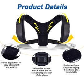 GWAWG Pack of 2 Posture Corrector for Upright Posture, Comfortable Back Strap for Prevention of Pain for Men and Women Posture Correction Back