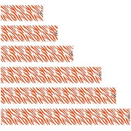 White Water Archery Laminated Orange Zebra Print Crest Arrow Wraps 15 pk Choose Length Width (7, 1.25)