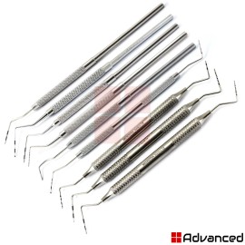 Medentra Dental Periodontal Color Coded Probes Teeth Depth Measuring Examination Scalers - Set Of 9