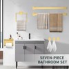 Dorudon atrox 7 Piece Gold Bathroom Hardware Set with Brushed