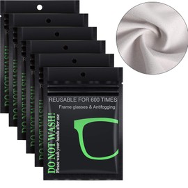 Frienda Anti Fog Wipes Nano Anti Fog Cloth Defog Reusable Cleaning Cloth for Glasses Goggles Motorcycle Helmet Eyeglass Camera Lens (6 Pieces)