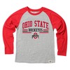 Wes and Willy NCAAA Kids LS Raglan Tee,Ohio State Buckeyes,4T,Cherry
