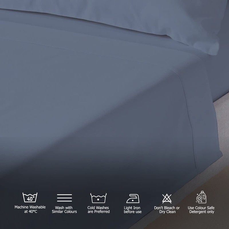 MistyMorning Flat Sheet, Soft & Premium quality Bedding & Linen,