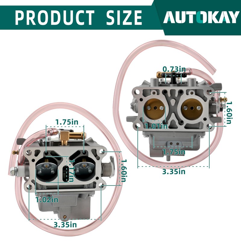 AUTOKAY 15003-2766 Carburetor With Carb Repair Kit for Kawasaki Mule