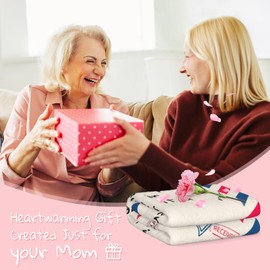 Gifts for Mom, Mom Birthday Gifts from Daughter, Gifts for Mom from Son, Moms Birthday Gift Ideas, Mother Birthday Gifts Throw Blanket 60" x 50", Daughter/Son to Mom Gifts, Mothers Bday Presents