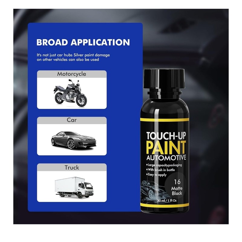 Gloss Black Rim Touch Up Paint, Rim Repair Kit Curb