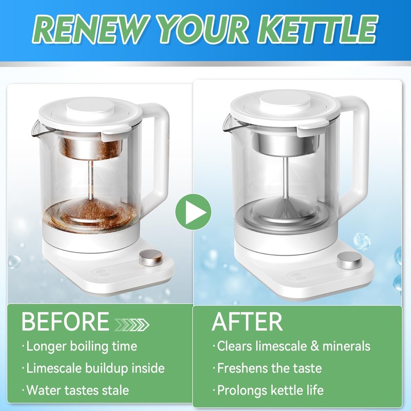 Kettle Descaler Tablet, Kettle Cleaner Remove Hard Water & Mineral