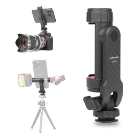 XILETU 360° Rotating Tripod Phone Mount with 2 Cold Shoe Mounts and 1/4 Standard Screw - Universal Smartphone Adapter for Tripods, Cameras, and iPhones