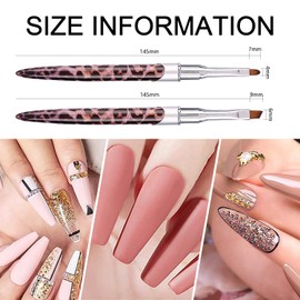 DANNEASY 2pcs Nail Clean Up Brush Nail Polish Remover Brush Nail Art Brush Set Nail Design Brushes Acrylic Nail Brush for Cleaning Nail Polish Nail Art Tools