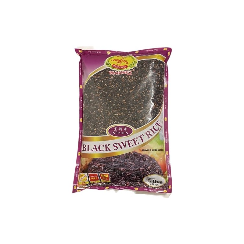 Dragonfly Black Sweet Rice, 5-Pound, 80.0Ounce
