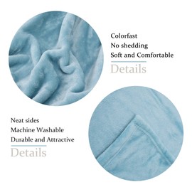 NANPIPER Fleece Blankets Super Soft Flannel King Size Blanket for Bed Luxury Cozy Microfiber Plush Fuzzy Blanket,Light Blue