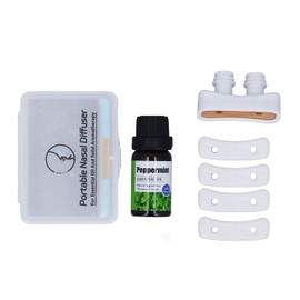 Aromatherapy Inhaler Tube Portable Silicone Nose Aroma Diffuser with 10ml Oil for Office Travel Home Bedroom