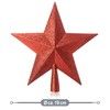 com-four® Christmas Tree Topper in Star Shape, Red Star for
