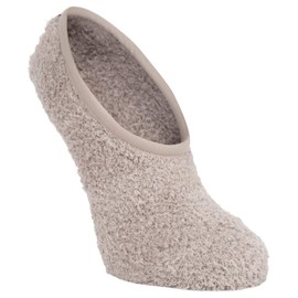 World's Softest Super Soft Cozy Footsie Slipper Socks with Grippers - One Size Fits Most (Taupe)