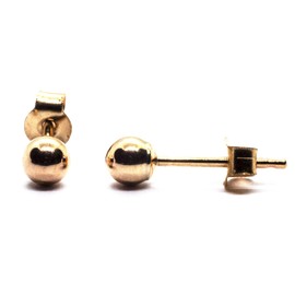 Arranview Jewellery 3 mm gold ball stud earrings in 9ct yellow gold