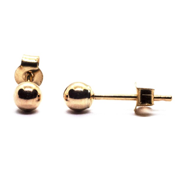 Arranview Jewellery 3 mm gold ball stud earrings in 9ct