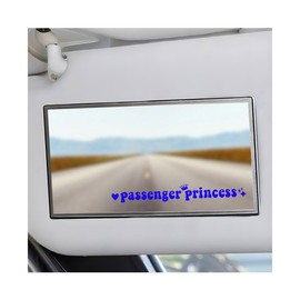 Yourkar Passenger Princess Sticker, Cute Stickers for Car Window Rearview Mirror, Girls Automotive Window Rearview Mirror Decoration Stickers, Universal Car Accessories (Blue, Long)