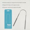 HUPPY Limpiador lingual de acero inoxidable: raspador lingual reutilizable para