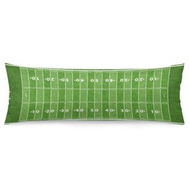 Football Field Body Pillow Cover American Sports Green Lawn Sport Game Theme Long Pillow Case Protector with Zipper Decorative Cushion Large Pillowcases for Bedroom,Sofa,Couch, Home Gifts 20"x54"