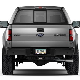iPick Image, Compatible with - Ford Raptor SVT UV Graphic Carbon Fiber Look Metal Face-Plate on ABS Plastic 2 Tow Hitch Cover