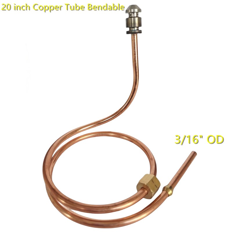 MCAMPAS Pilot Tube 3/16" OD X 20" Copper Pipe Bendable