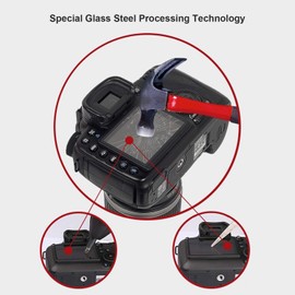 STSEETOP Screen Protector for Canon 7D Mark II with Clip-On Frame - Shatterproof Snap Installation, No Adhesive or Bubbles, Anti-Scratch Edge Protection