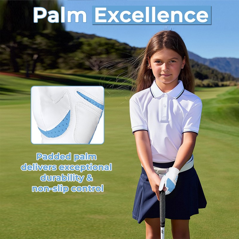 AIGEVTURE Kids Golf Gloves Junior Breathable Golf Gloves for Boys
